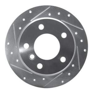 BMW Z3 Brake Rotor (1) - Rear Left - R1 Concepts - Drilled & Slotted - Silver - `96-`02